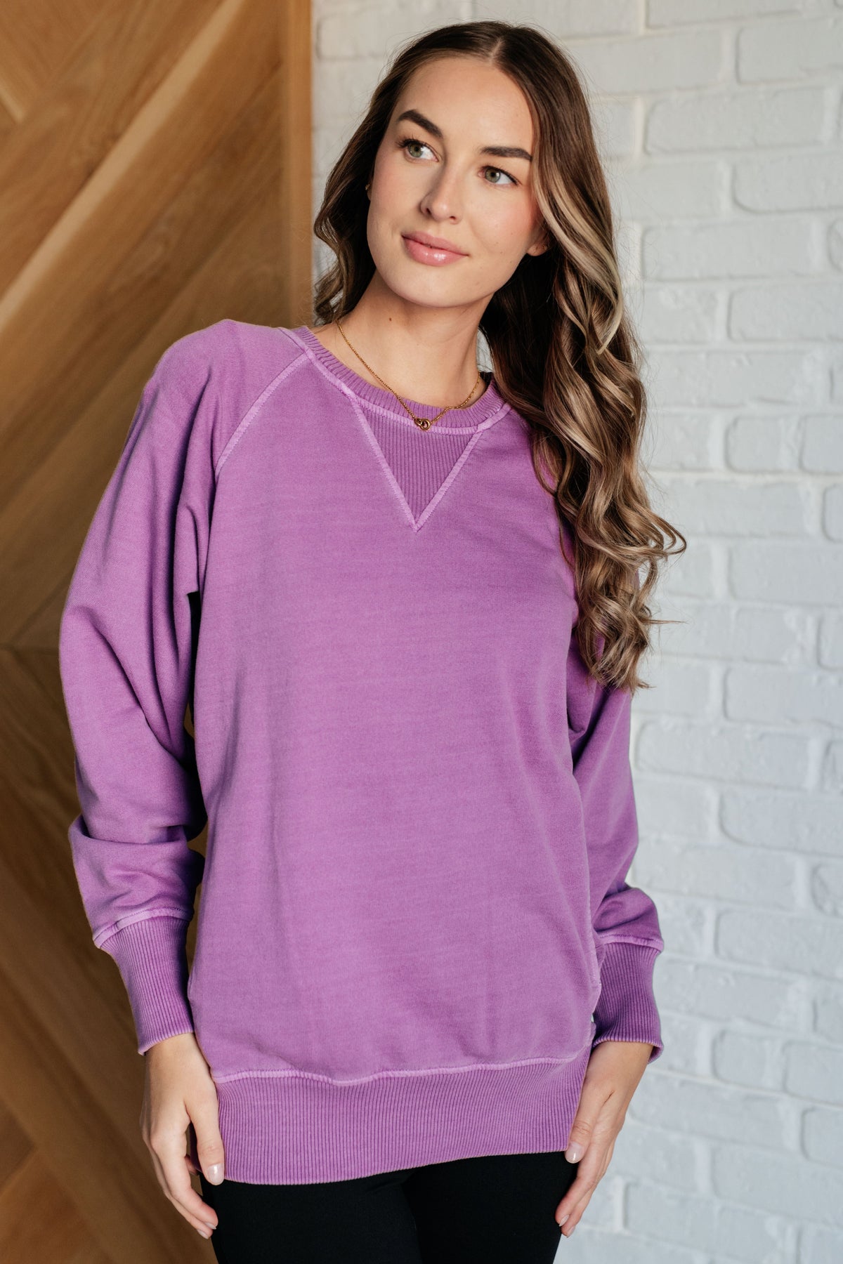 Hands Down Favorite Sweatshirt in Light Plum - 1985 the VAULT Boutique