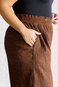 Harmony High Rise Wide Leg Pants in Brown - 1985 the VAULT Boutique