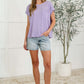 Heathered Harmony Basic Tee in Lavender