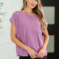 Heathered Harmony Basic Tee in Light Plum