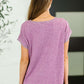 Heathered Harmony Basic Tee in Light Plum