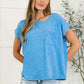 Heathered Harmony Basic Tee in Ocean Blue