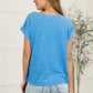 Heathered Harmony Basic Tee in Ocean Blue