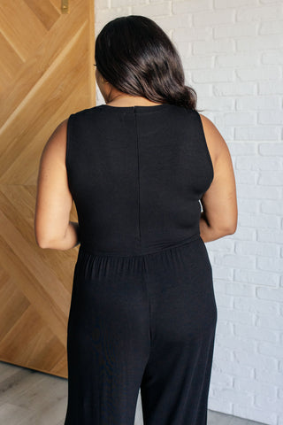 Hilary Wide Leg Jumpsuit in Black - 1985 the VAULT Boutique