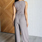 Hilary Wide Leg Jumpsuit in Grey - 1985 the VAULT Boutique