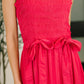 Hold Me Down Midi Dress in Fuchsia