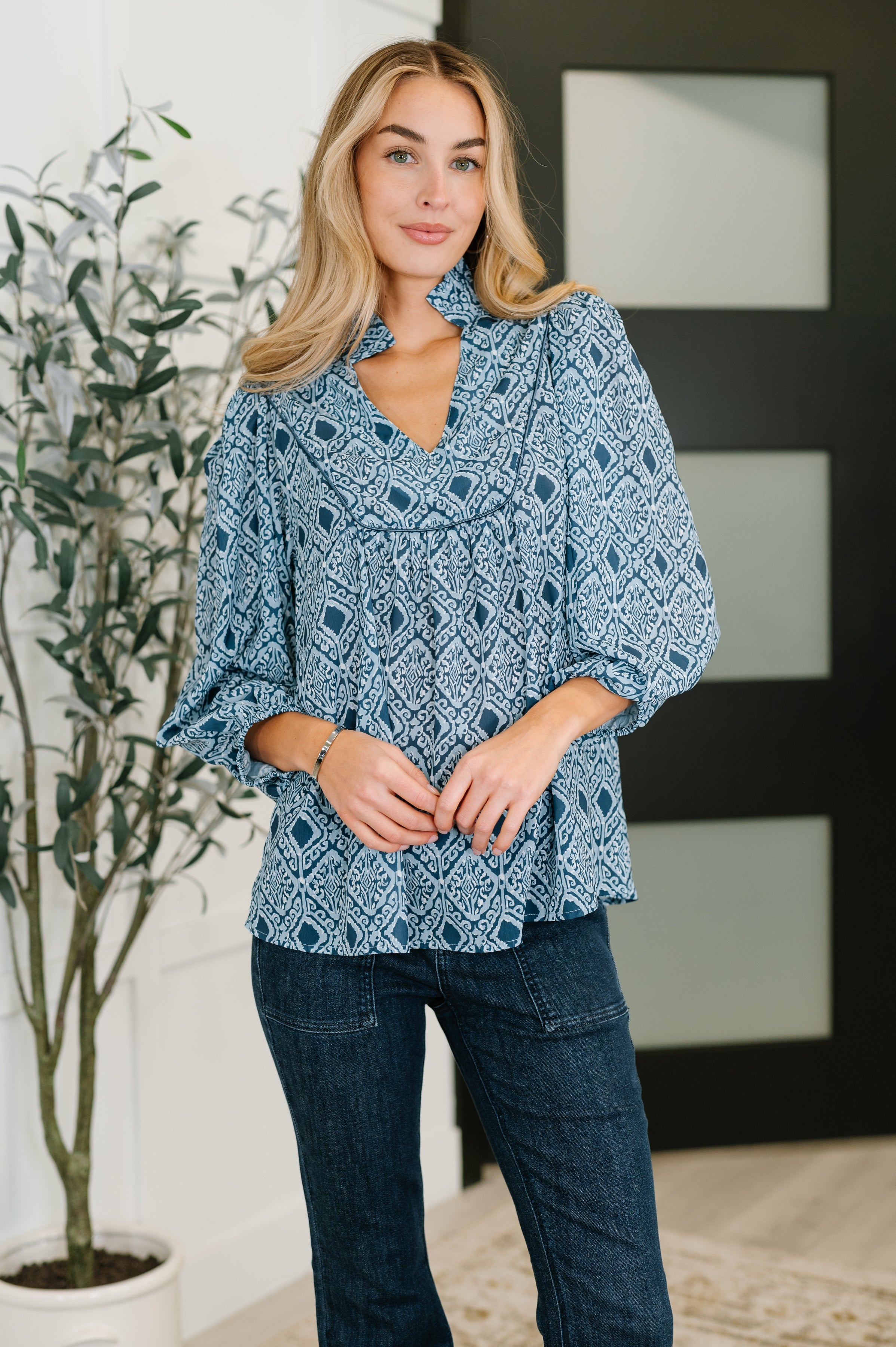 I Gave You My Heart Floral Babydoll Blouse