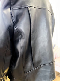 Desi High Quality Black Leather Jacket - 1985 the VAULT Boutique