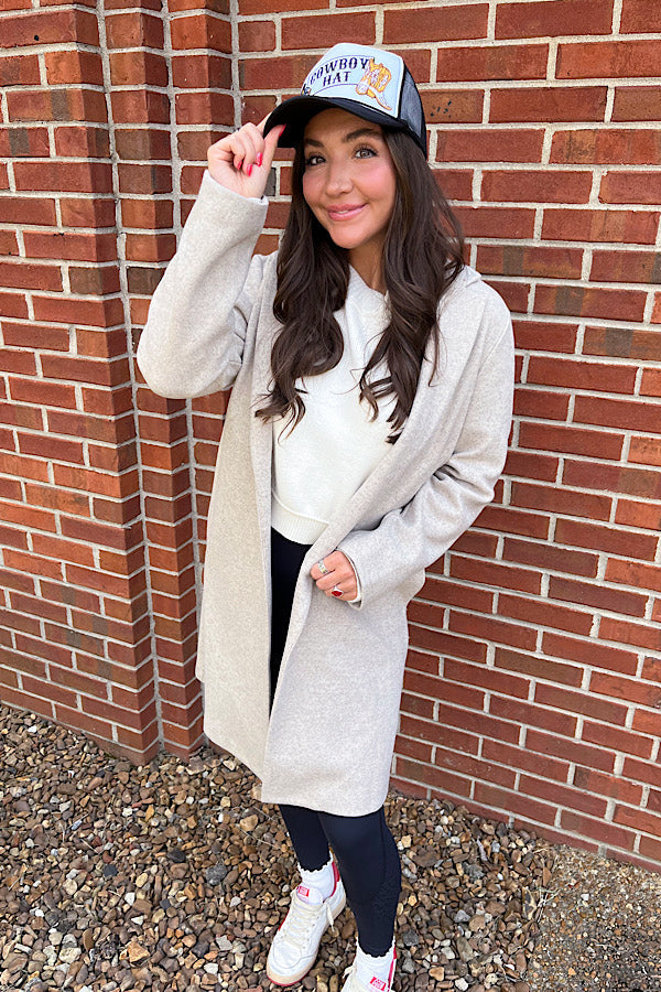 Juliette Taupe Mid-Length Coat - 1985 the VAULT Boutique