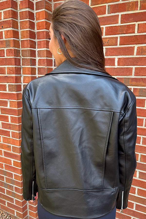 Desi High Quality Black Leather Jacket - 1985 the VAULT Boutique