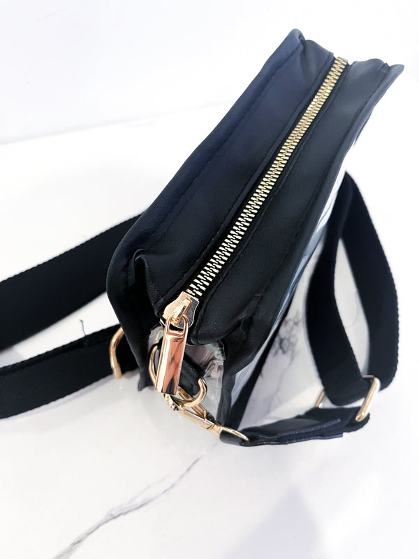 Black Clear Stadium Crossbody Bag - 1985 the VAULT Boutique