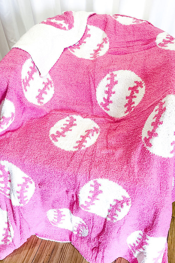 Pink Baseball Luxury Blanket - 1985 the VAULT Boutique