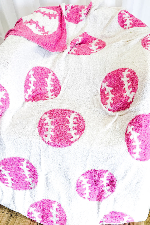 Pink Baseball Luxury Blanket - 1985 the VAULT Boutique