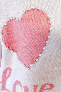 Pre-Order: ETA 12/30 - Love Pearl Heart Sweater - 1985 the VAULT Boutique