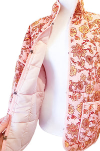 Pre-Order: ETA 1/31 - Pink Floral Lightweight Quilted Jacket - 1985 the VAULT Boutique