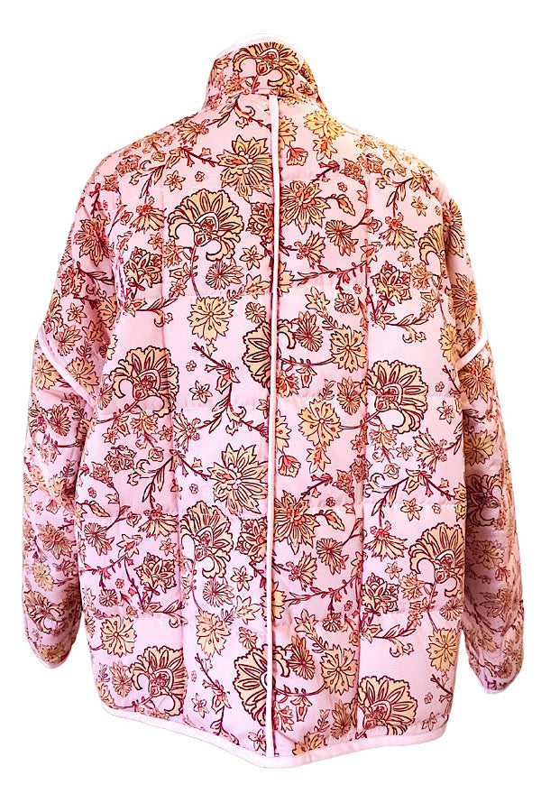 Pre-Order: ETA 1/31 - Pink Floral Lightweight Quilted Jacket - 1985 the VAULT Boutique