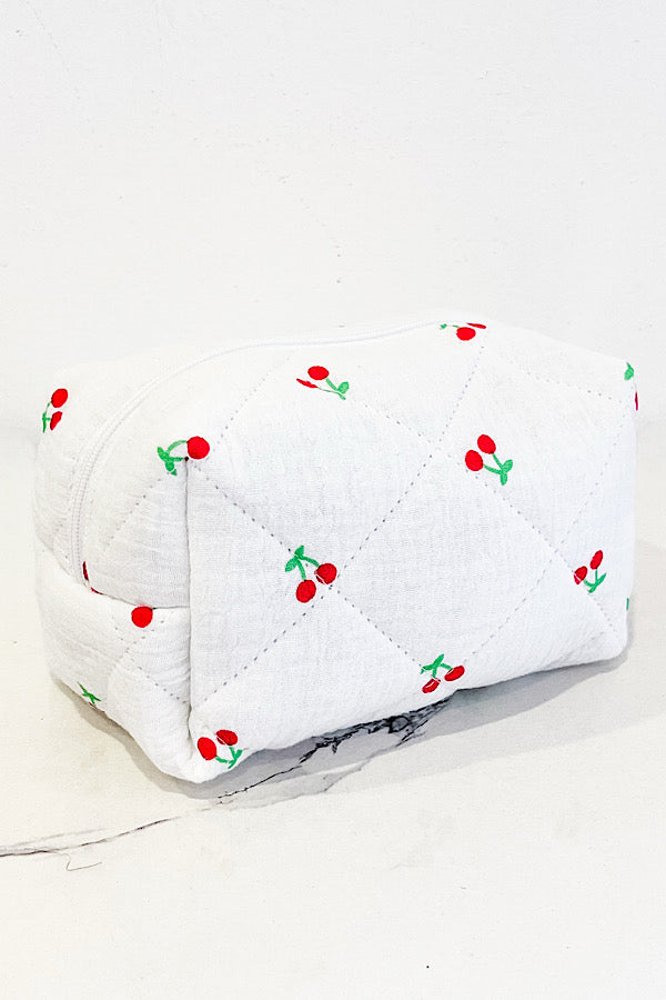 White Cherry Makeup Bag - 1985 the VAULT Boutique