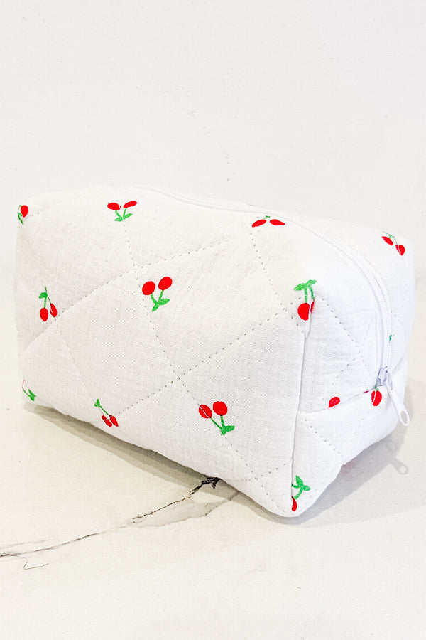 White Cherry Makeup Bag - 1985 the VAULT Boutique