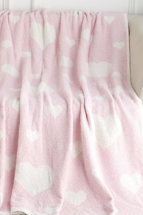 Pre-Order: ETA 1/6 - Light Pink Heart Luxury Blanket - 1985 the VAULT Boutique