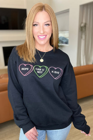 Snarky Valentine Embroidered Sweatshirt - 1985 the VAULT Boutique