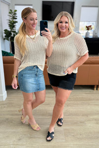 Coastal Dreams Fishnet Top in Cream - Happily Ever Atchison Shop Co.