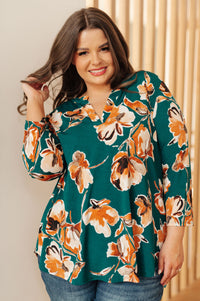 I Think Different Top in Teal Floral - 1985 the VAULT Boutique