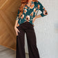I Think Different Top in Teal Floral - 1985 the VAULT Boutique