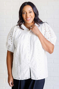 I'll Let You Know Eyelet Lace Blouse - 1985 the VAULT Boutique