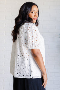 I'll Let You Know Eyelet Lace Blouse - 1985 the VAULT Boutique