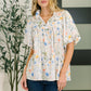 In All This Time Notch Neck Floral Blouse