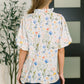 In All This Time Notch Neck Floral Blouse