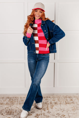 In Your Lane Color Blocked Stripe Sweater - 1985 the VAULT Boutique