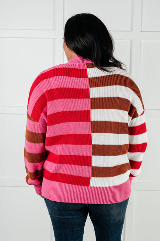 In Your Lane Color Blocked Stripe Sweater - 1985 the VAULT Boutique