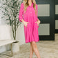 Inspire Collared Neck Dress in Runway Pink