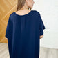 In the Rotation Exposed Seam Tee in Navy