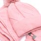 Jane Frost Beanie, Glove, and Scarf Set in Pink - 1985 the VAULT Boutique