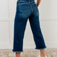 Janice High Rise Button Fly Wide Leg Crop Jeans - 1985 the VAULT Boutique