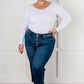 Janice High Rise Button Fly Wide Leg Crop Jeans - 1985 the VAULT Boutique