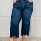 Janice High Rise Button Fly Wide Leg Crop Jeans - 1985 the VAULT Boutique