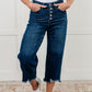 Janice High Rise Button Fly Wide Leg Crop Jeans - 1985 the VAULT Boutique