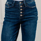 Janice High Rise Button Fly Wide Leg Crop Jeans - 1985 the VAULT Boutique