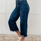 Janice High Rise Button Fly Wide Leg Crop Jeans - 1985 the VAULT Boutique