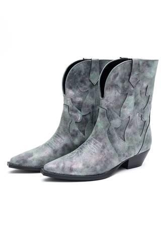 Jersey Metallic Boot in Blue - 1985 the VAULT Boutique