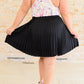Just a Flirt Pleated Skirt in Black - 1985 the VAULT Boutique