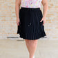 Just a Flirt Pleated Skirt in Black - 1985 the VAULT Boutique