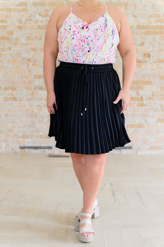 Just a Flirt Pleated Skirt in Black - 1985 the VAULT Boutique