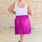 Just a Flirt Pleated Skirt in Magenta - 1985 the VAULT Boutique