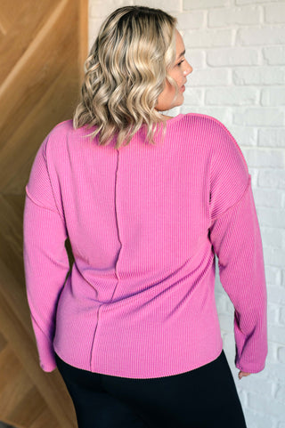 Kinda Sorta Ribbed Top in Magenta - 1985 the VAULT Boutique