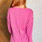 Kinda Sorta Ribbed Top in Magenta