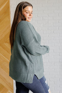 Lakeside View Drop Shoulder Sweater in Sage - 1985 the VAULT Boutique